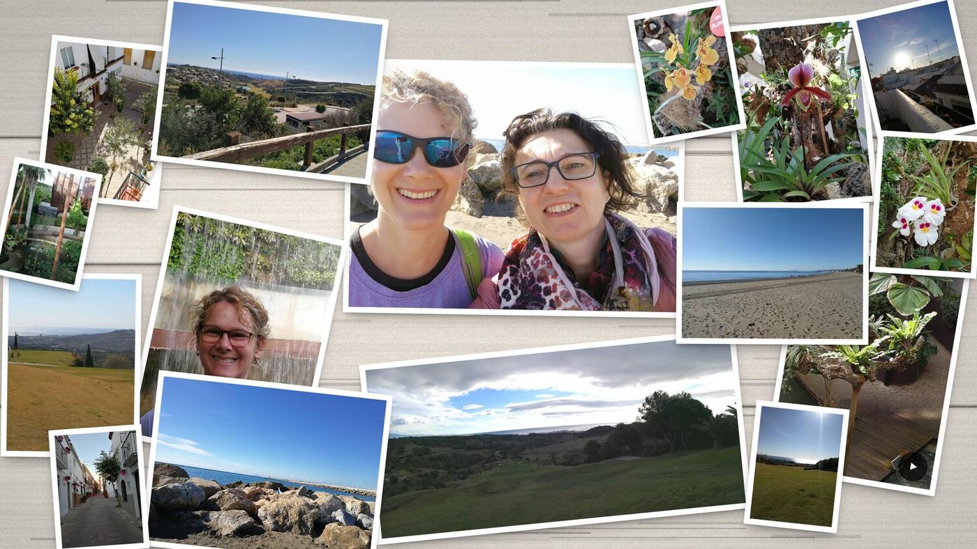 Fotocollage Estepona: Costa del Sol, mit Video-Startknopf